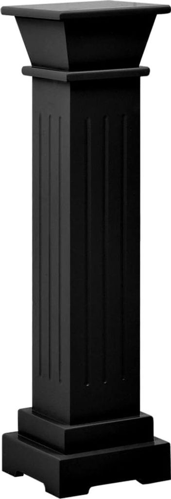 vidaXL Portapiante classico a colonna nero 17x17x66 cm MDF Immagine del prodotto 