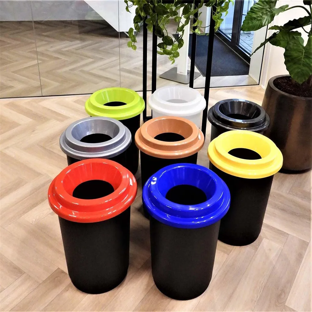 Poubelle de recyclage 50 L Verte pour tri sélectif efficace à la maison