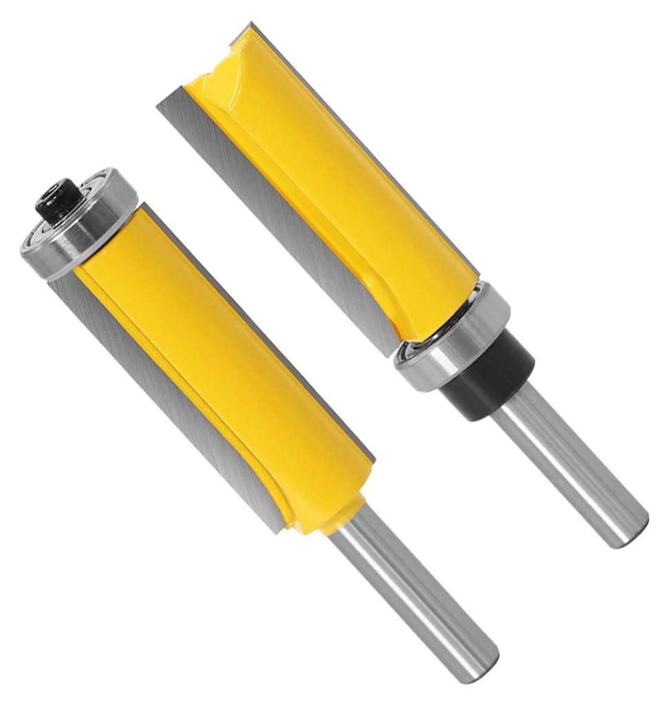 Professionelles Bündigfräser-Set (mit Kugellagern) — 8 mm Schaftdurchmesser — Ideal für Kantenanleimen, Profilieren, Holzbearbeitung, Sperrh...