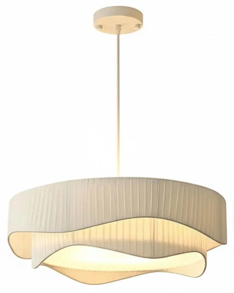Plafonnier Blanc 60 cm FL2316, Luminaire Suspendu Anti-Éblouissement Chic