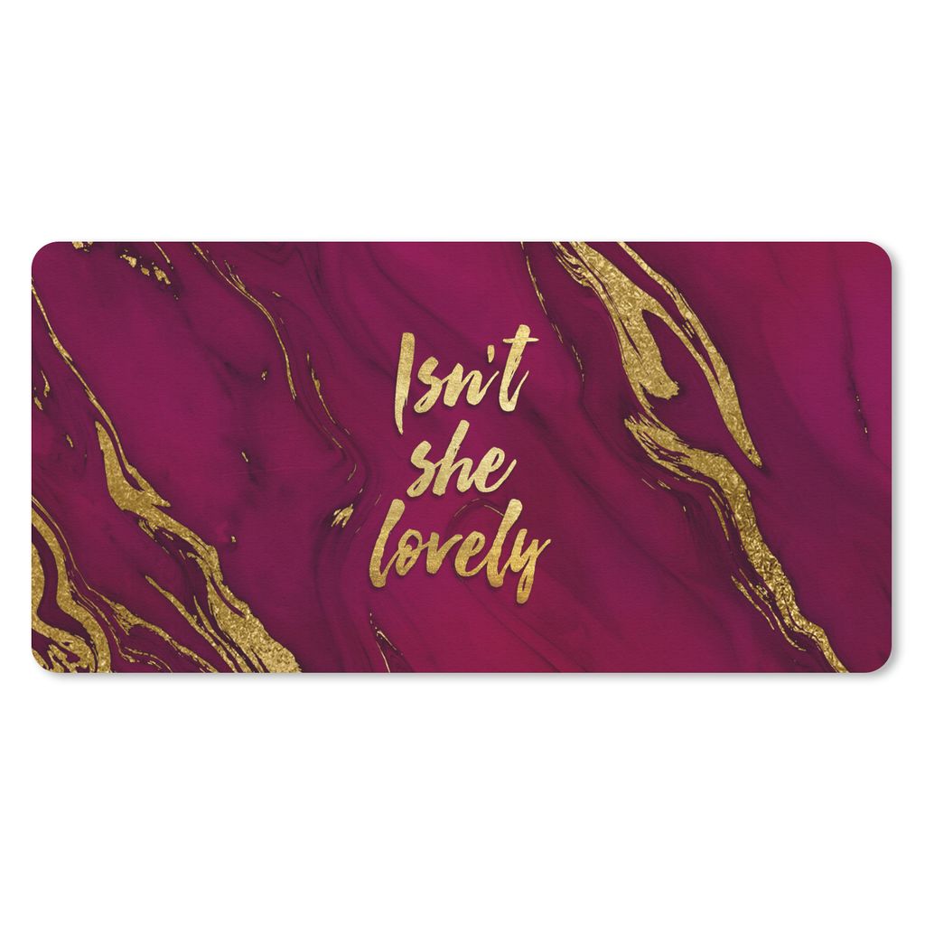 MuchoWow® Mauspad Mousepad Wunderschön - Gold - Rosa - Produktbild 