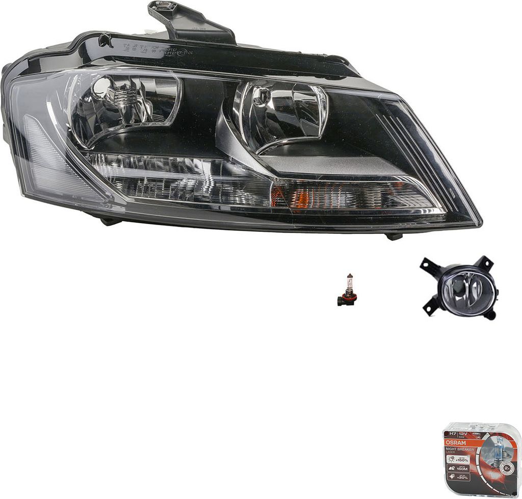 Johns, Scheinwerfer + Osram Night Breaker Laser passend für Audi A3 8P 08/08-08/12Re. 8P0941004BB 8P0941004AJ 8P0941004BL 8E0941700C 8E0941700E