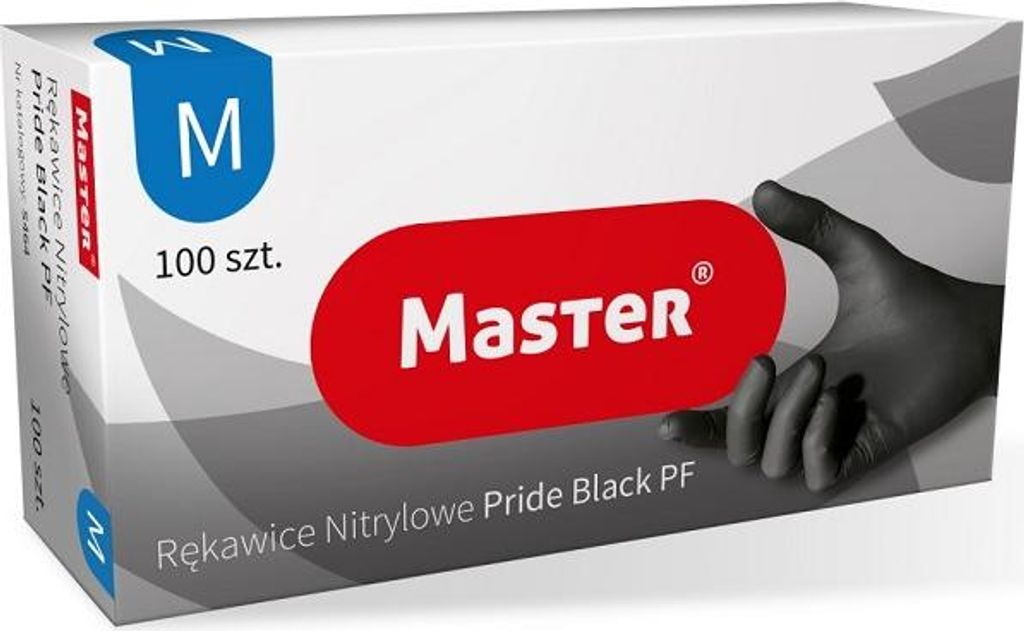 Schwarze Nitrilhandschuhe Master Pride Grösse M - Rek Gu 4870