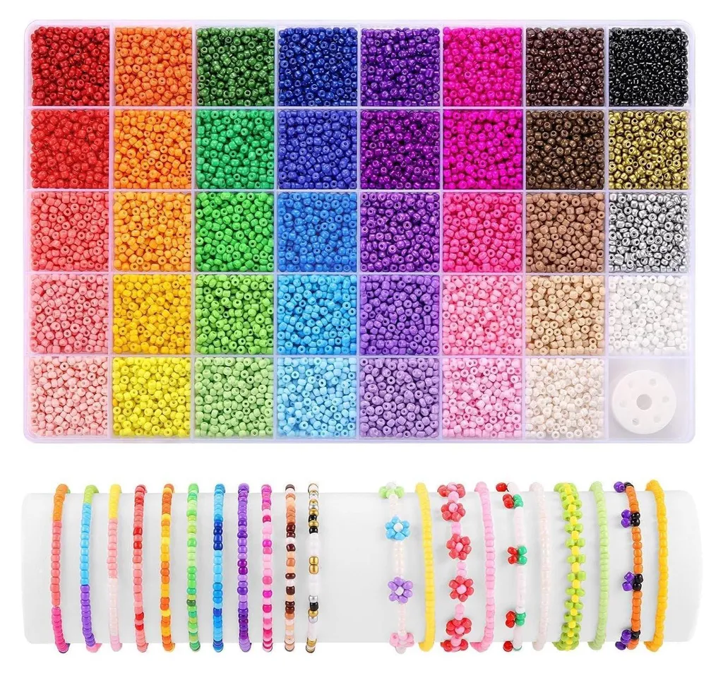 Kit 24000 Perline 3mm colori per braccialetti e collane
