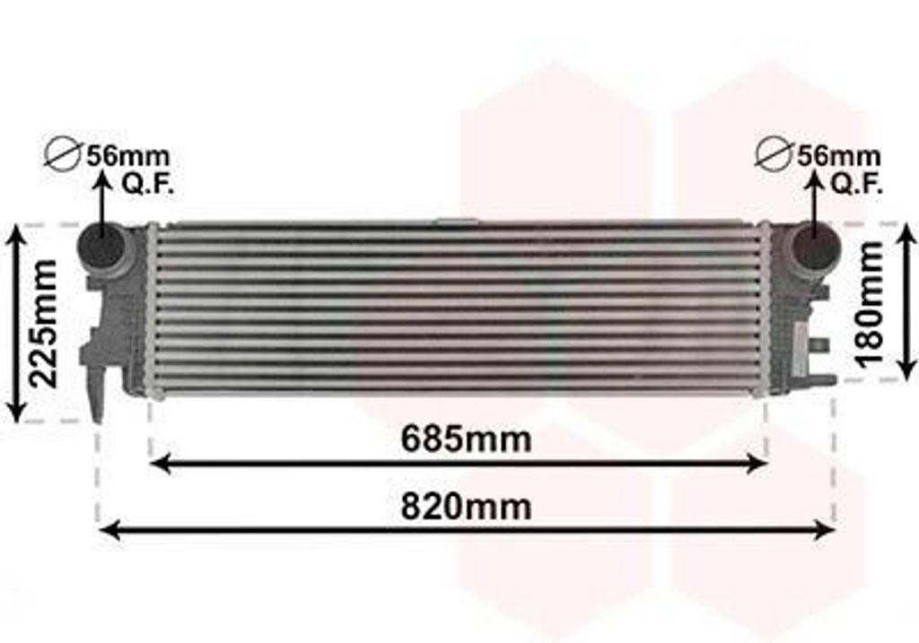 VAN WEZEL 30014700 Ladeluftkühler LLK passend für MERCEDES-BENZ V-Klasse (W447) Turbo Intercooler