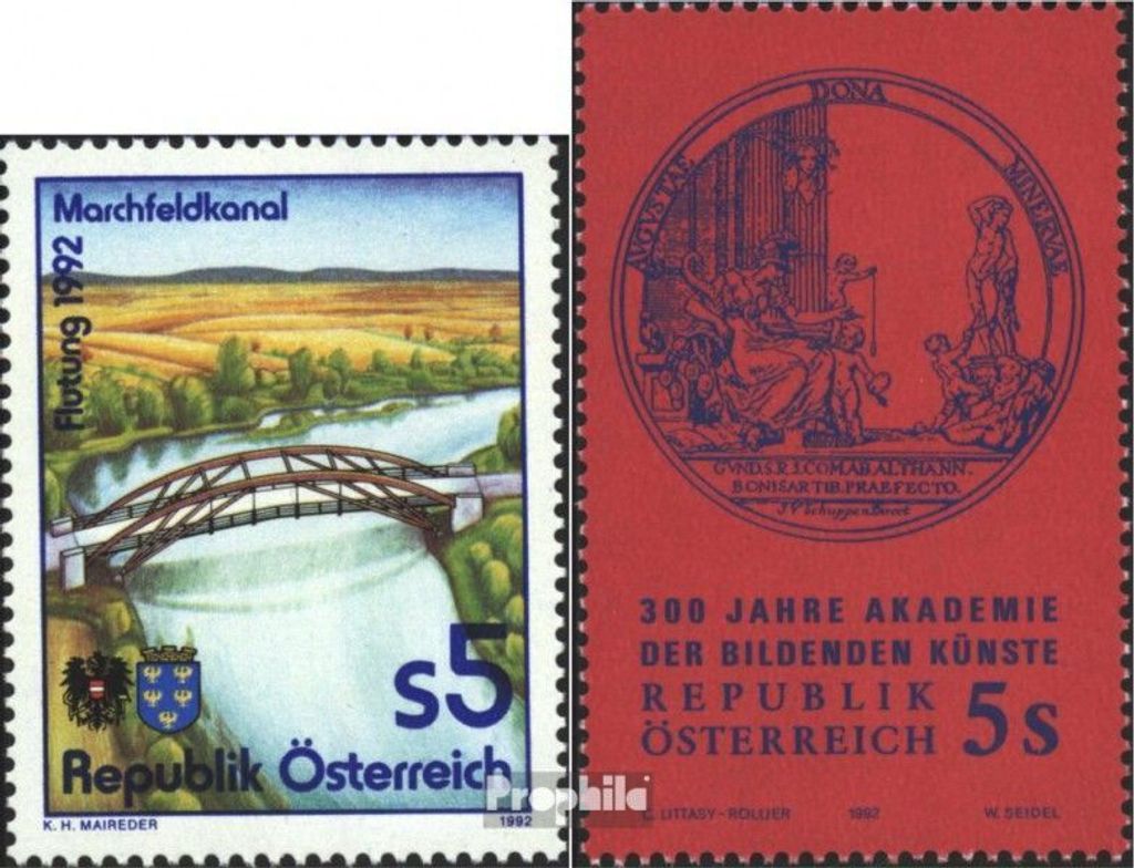 Briefmarken Österreich 1992 Mi 2078,2079 (kompl.Ausg.) gestempelt Sondermarken