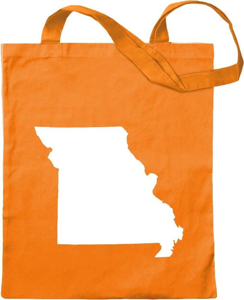 Kiwistar - Baumwolltasche - mandarin - USA - Bundesstaat - Missouri - Tragetasche Stoffbeutel Umhängetasche langer Henkel