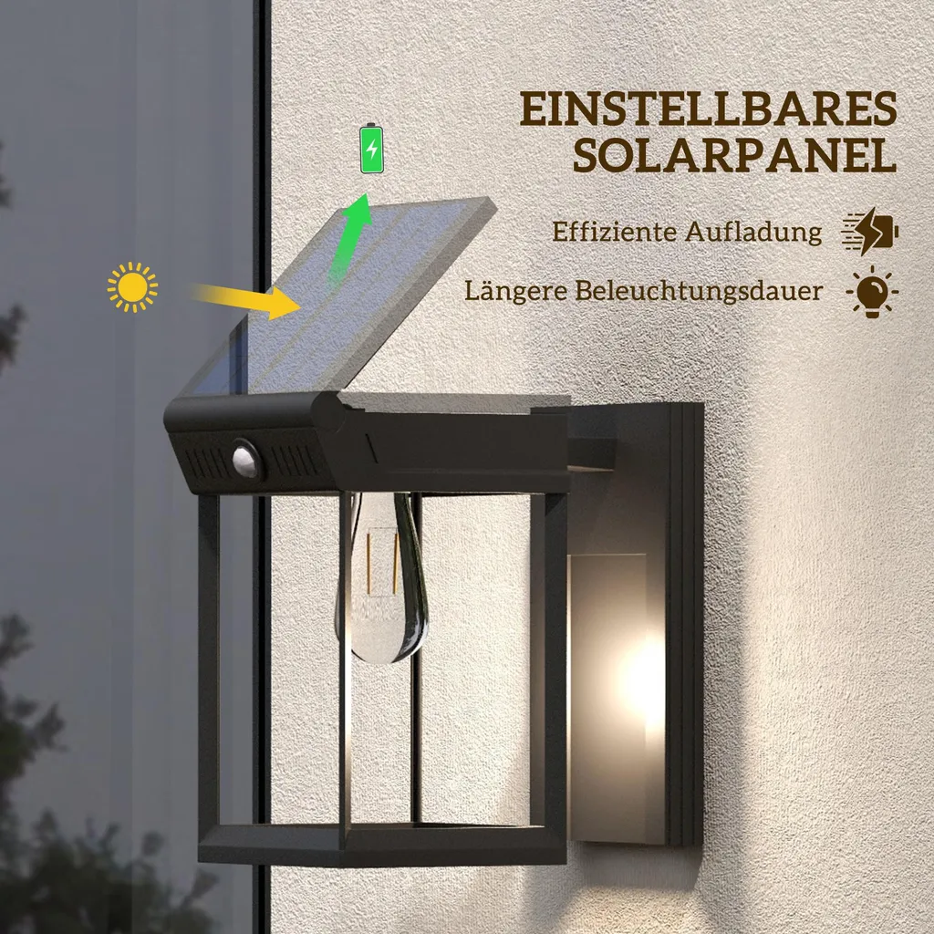 Éclairage solaire LED extérieur pour terrasse et balcon ajustable IP44 - 4