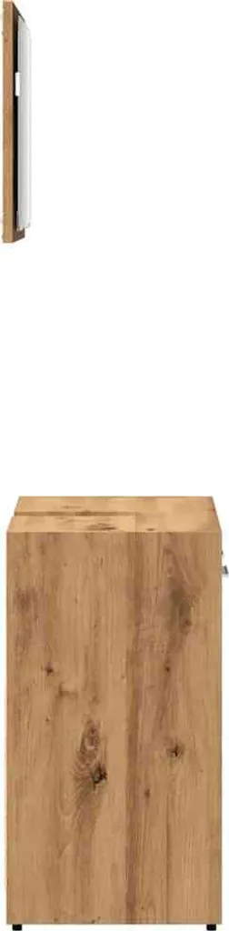 SYFAX™ Mobile da Bagno con Specchio Rovere Artigianale Truciolato - 4