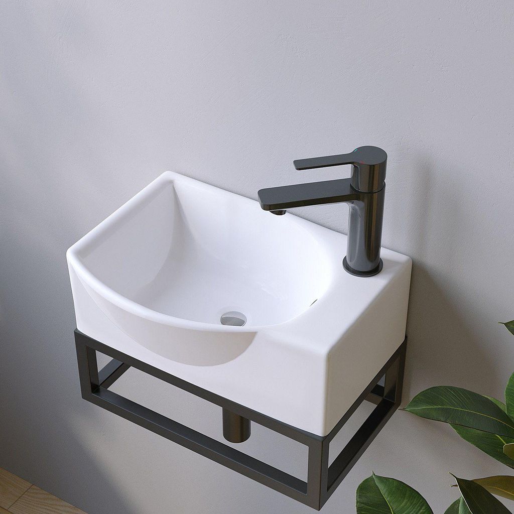AQUABATOA Asymmetrische Waschbecken 40.5 x 28 x 12 Produktbild 