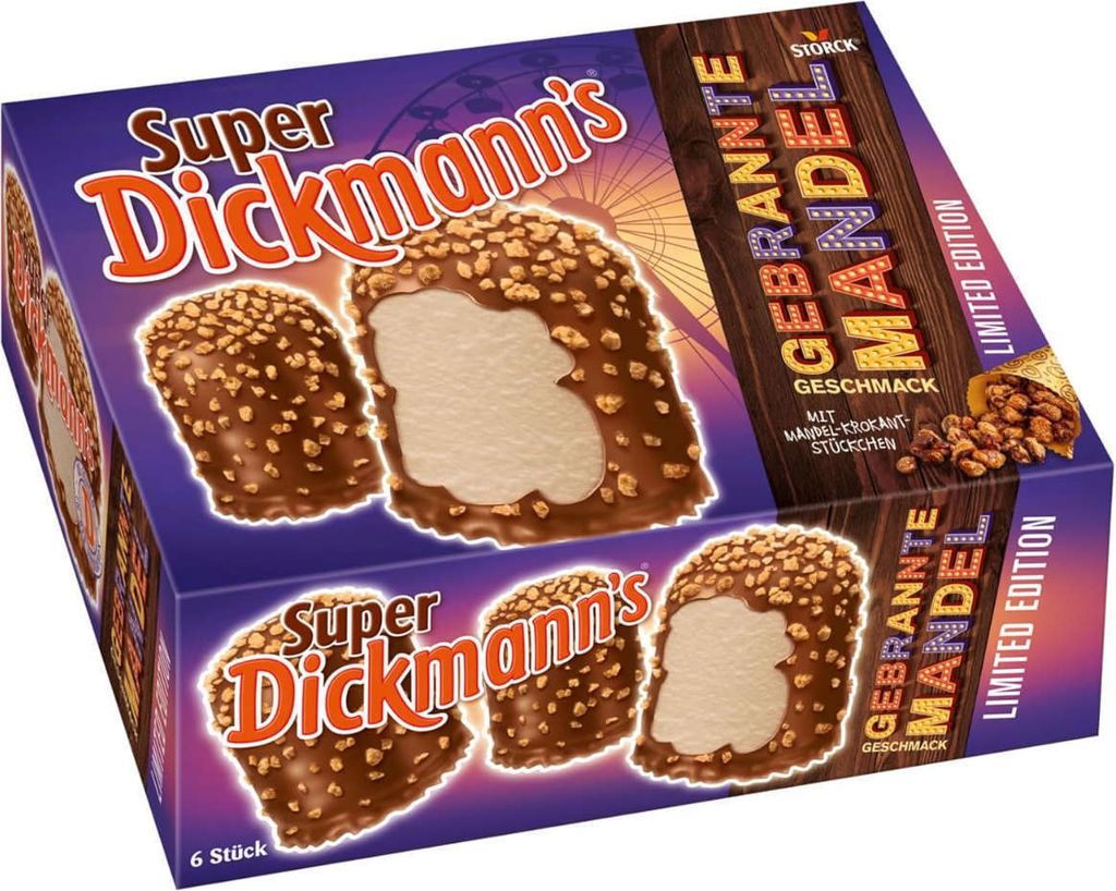 Dickmanns Super dicke Schokoküsse mit gebrannten Mandeln Produktbild 