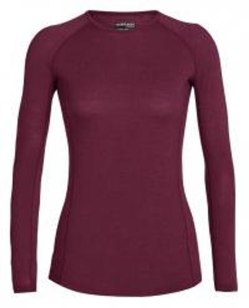 Icebreaker W 150 Zone LS Crewe Cherry XS; Rosa T-Shirt