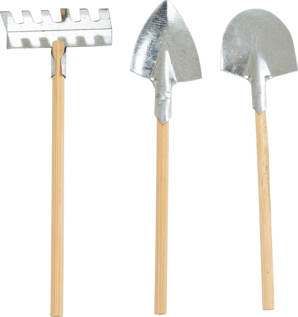 VBS Gartengeräte Set 3-teilig 10 cm Gartenwerkzeug Pflanzhilfe Gartenaccessoire
