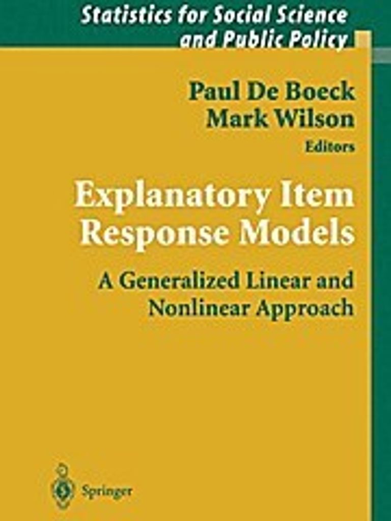 Explanatory Item Response Models