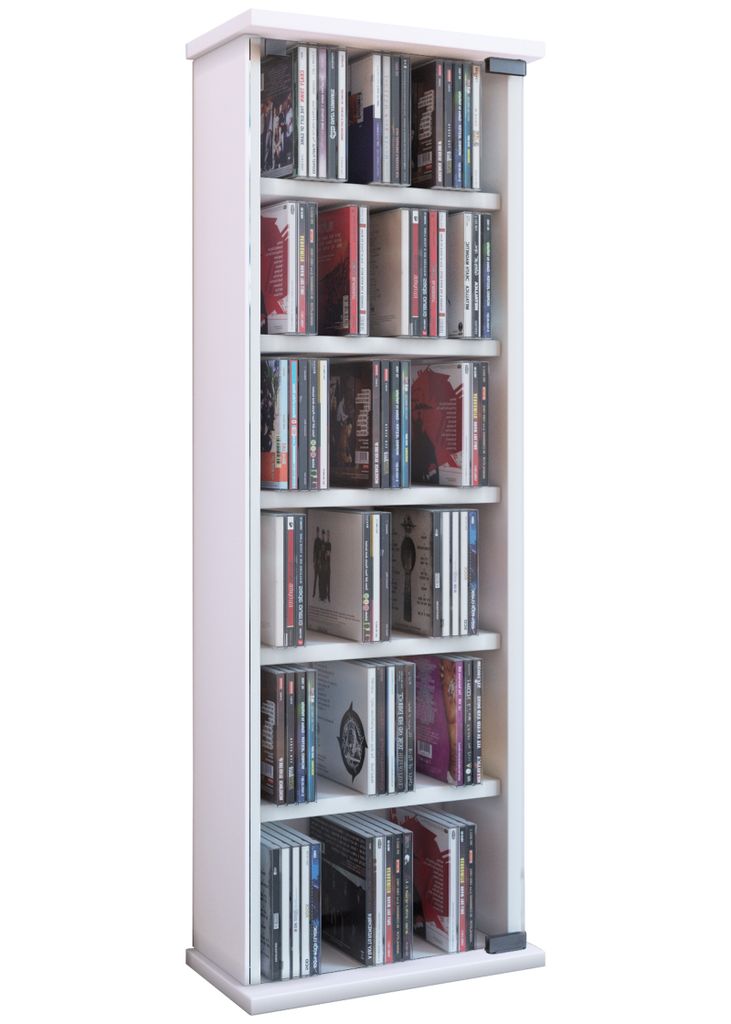 Holz CD DVD Stand Regal Vetro Glastür Produktbild 