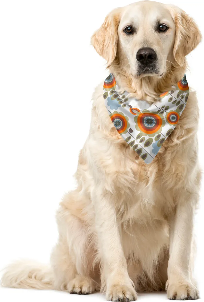 Foulard Pet ABAKUHAUS Disegno Floreale 55x55 cm | Regalo per Cani