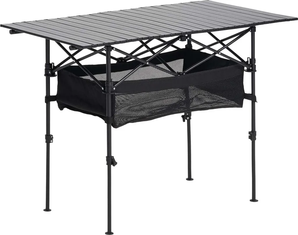 Table de camping pliante en aluminium - Légère et portable avec sac