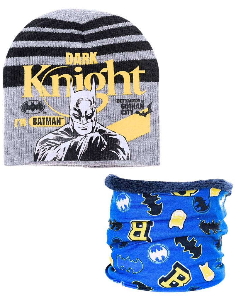 2-tlg. Winter Set: Batman Wintermütze & Schal 54 cm