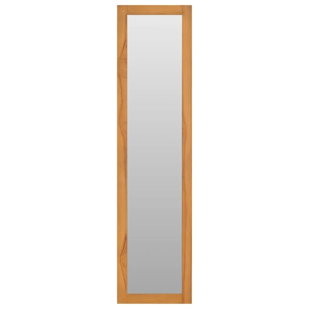 Grand miroir mural bois pour entrée avec étagères de rangement vidaXL