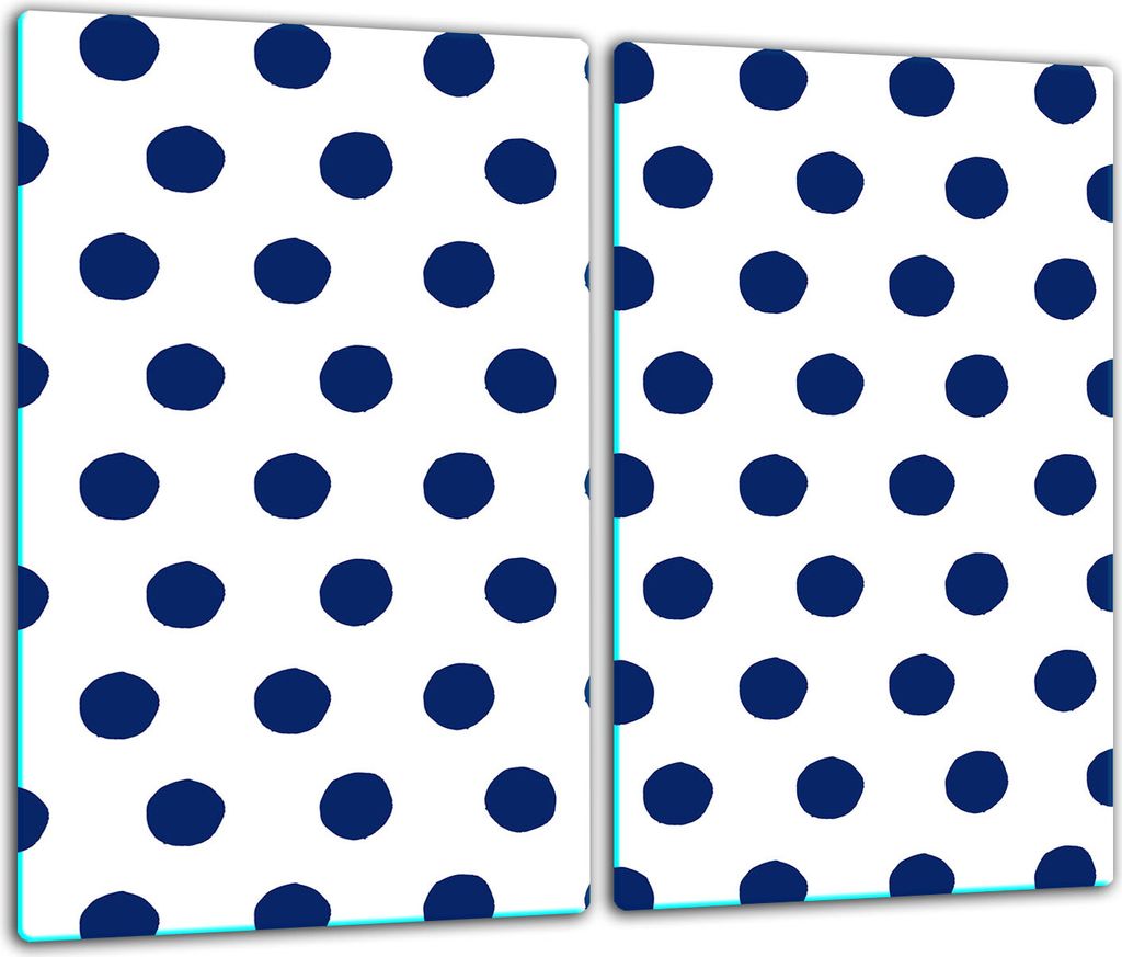 Herdabdeckplatten Glaskeramikkochfeld-Abdeckung Spritzschutz Glas 60x52cm Punkte