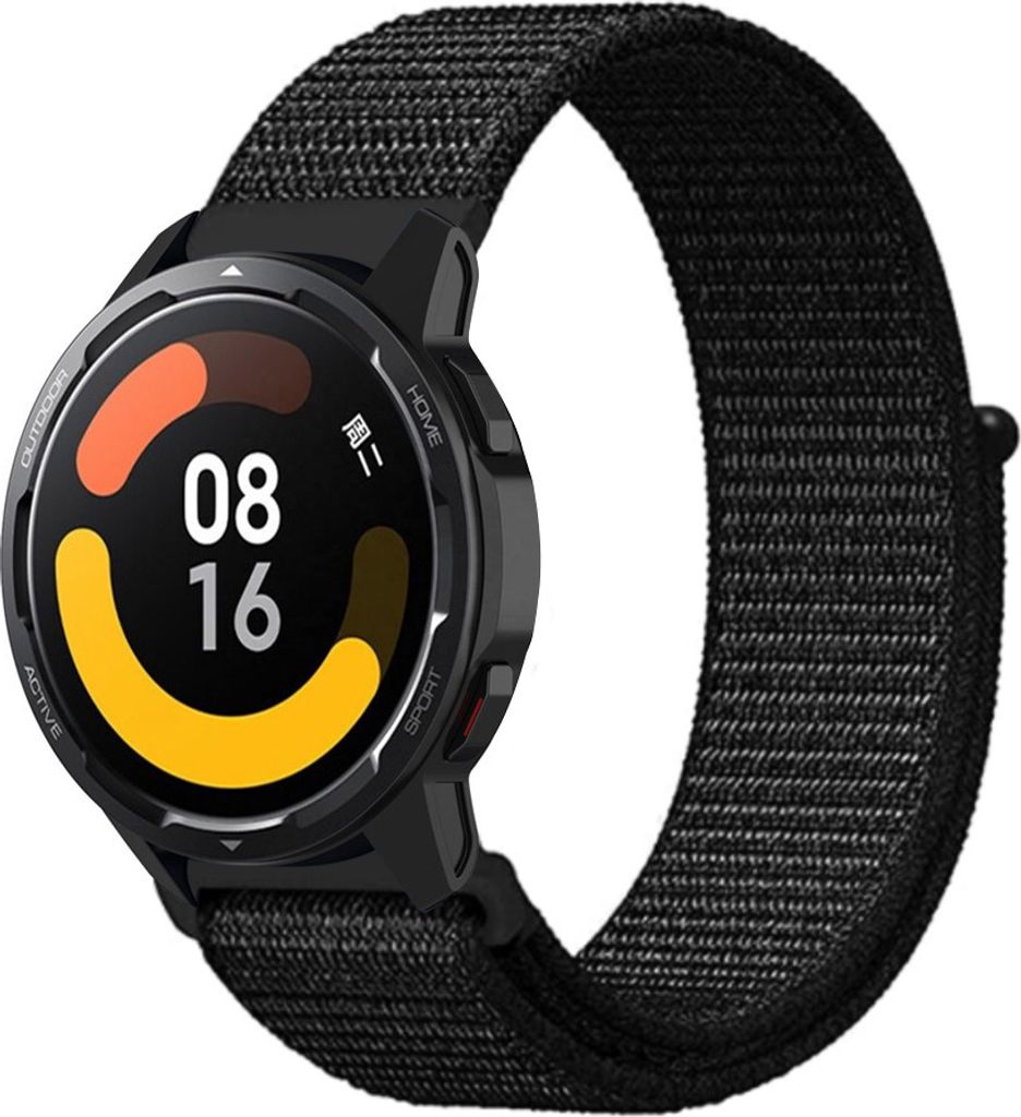 Strap-it Xiaomi Watch S1 Nylonarmband (Schwarz)