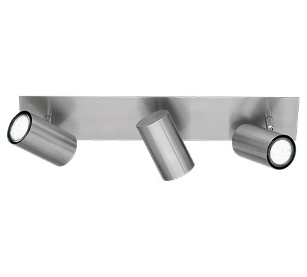 Plafoniera TRIO 3 Faretti Nichel Opaco GU10 - Luce Sicura per Casa