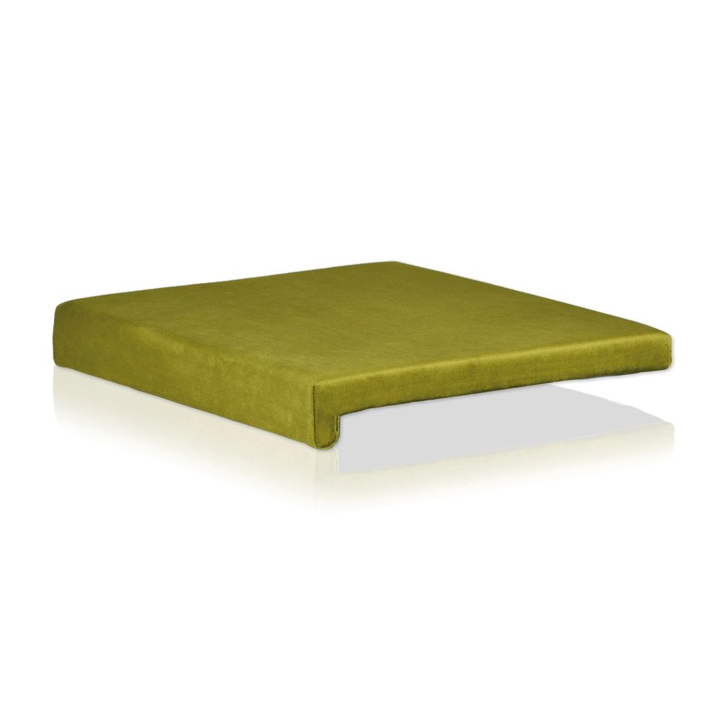 Klemmkissen Fresh mit 1 Leiste, Sitzauflage Bank, weich gepolstert aus Samtstoff - Germany, Farbe:oliv