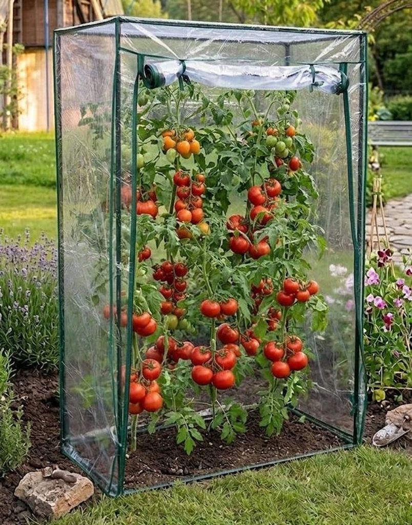 Gewächshaus GREENHOUSE L Frühbeet Treibhaus Frühbeet Foliengewächshaus Tomaten
