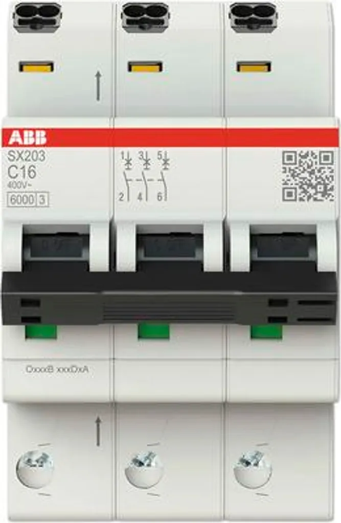 Évitez les Courts-Circuits avec le Disjoncteur ABB SX203-C16 16A 3P 6kA