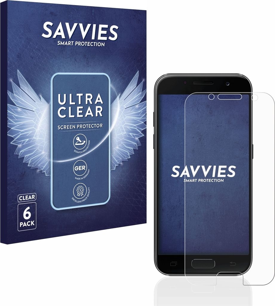6x Für Samsung Galaxy A3 2017 Schutzfolie Savvies Displayschutz Display Schutz Folie Klar Transparent