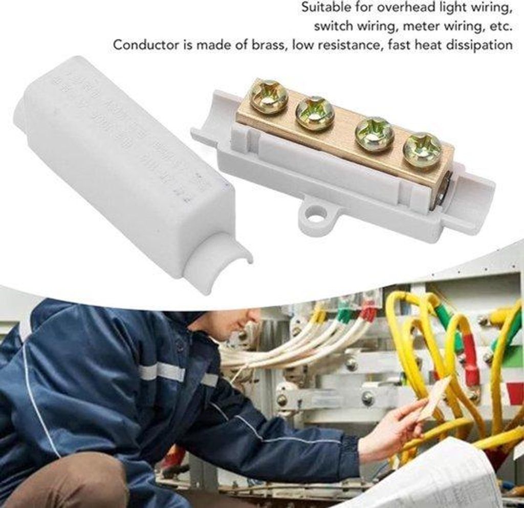 Messing-Leiteranschluss „Butt Wire Terminal“ – Drahtverbinder, 5 Stück – 1000 V, 100 A Anschlussblock-Set – für die Verkabelung von Amp...