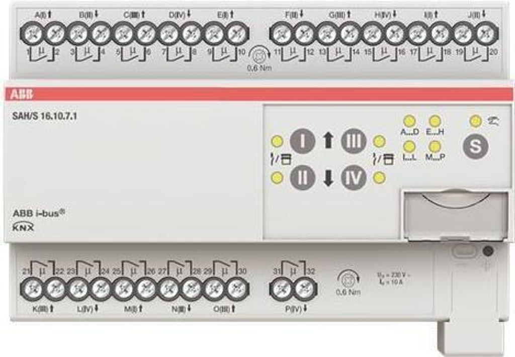 Stotz S&J Schalt-/Jalousieaktor 16fach 10A, REG SAH/S16.10.7.1 (2CDG110248R0011)
