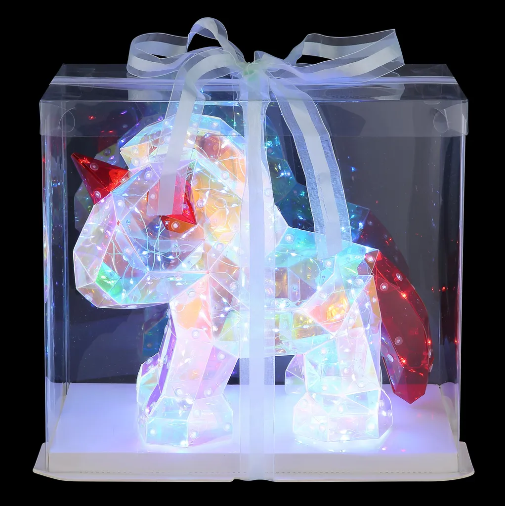 Lampe LED cheval sans pile USB - Solution éclairage déco effet cristal
