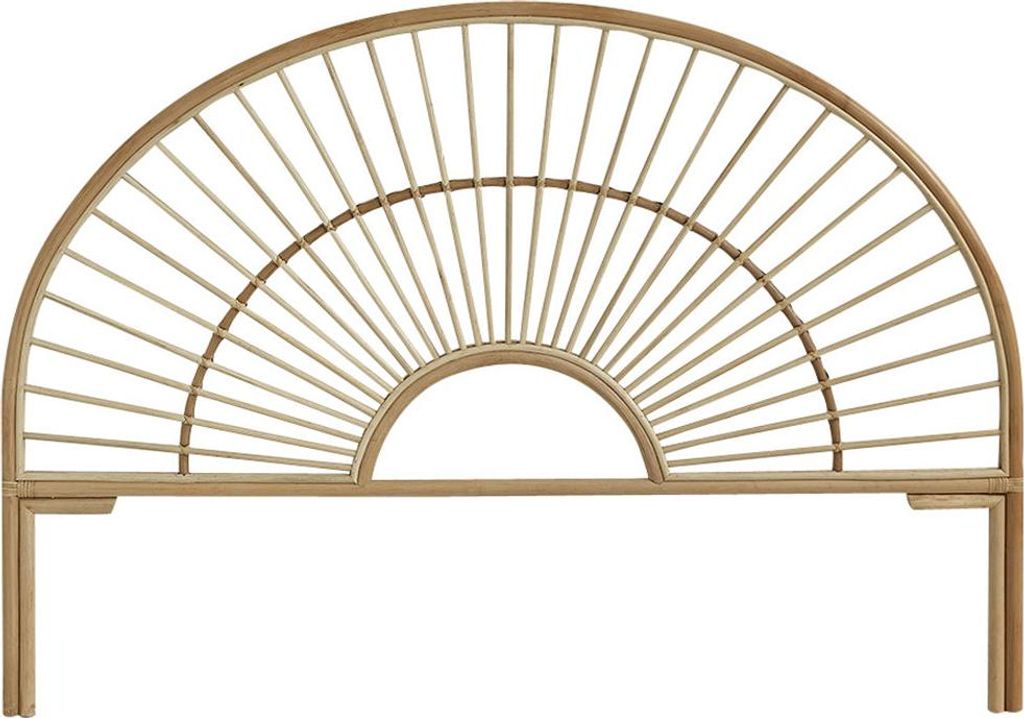Abgerundetes Kopfteil Rattan 160 cm modern