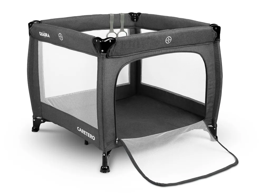 Parc bébé compact CARETERO Quadra graphite : Stable et facile à transporter - 5