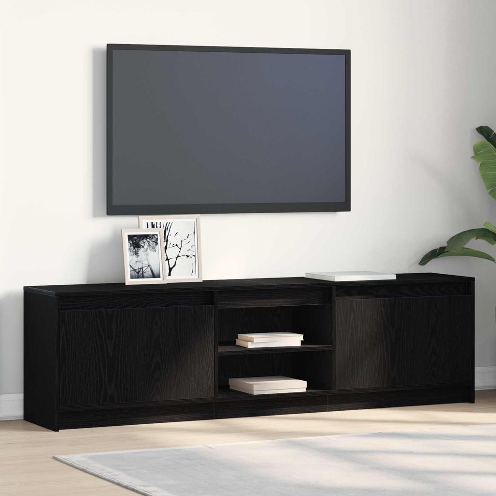 Maison Exclusive - TV-Einheiten 2 pcs Schwarz 180 x 34 x 50 cm Holzwerkstoff