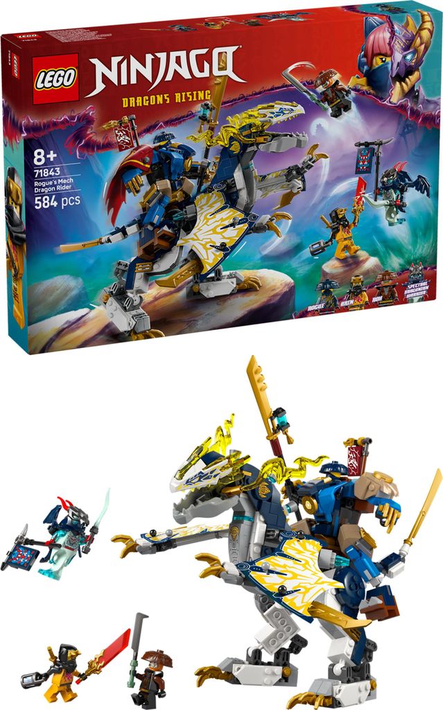 LEGO NINJAGO Rogue a robotický dračí jazdec, Stavebnica, 8 Obrázok produktu 