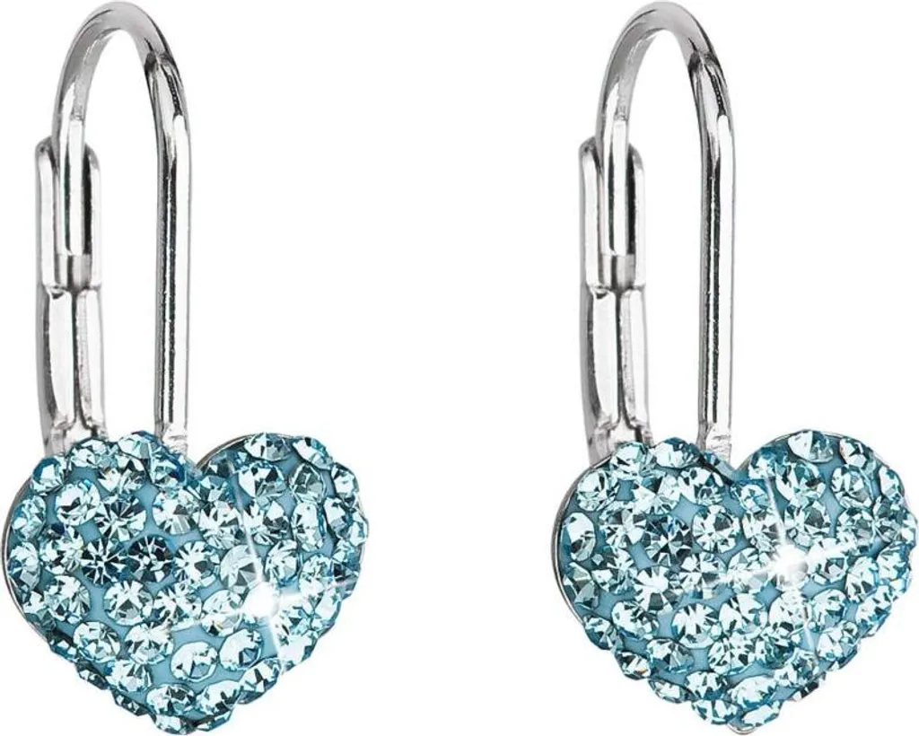 Boucles d'oreilles cœur Aquamarine 31125.3, accessoire mariage chic