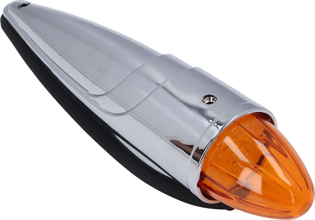 Positionsleuchte, bernsteinfarben, superhell, verchromt, 17 LED-Lampen, obere Begrenzungsleuchte, Bootssignal, Warnleuchte