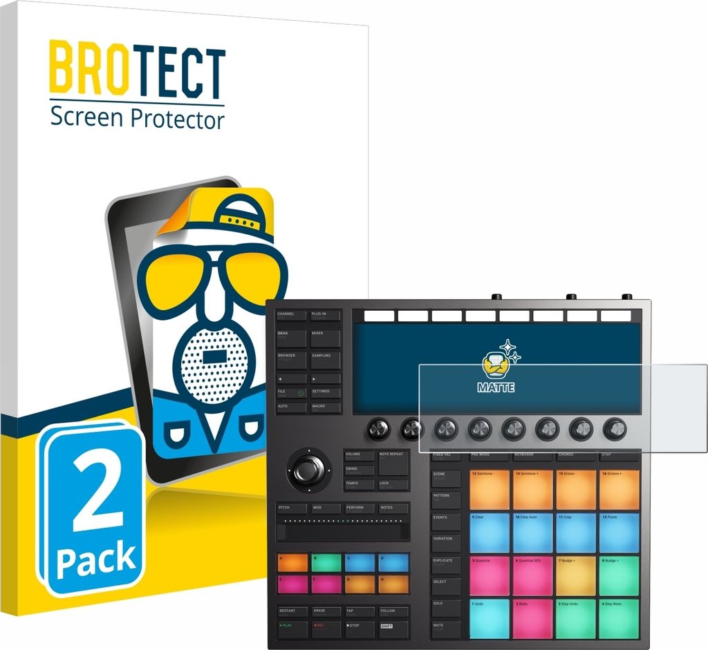 2x BROTECT Schutzfolie für Native Instruments Maschine + Displayschutz Displayschutzfolie Folie Matt Entspiegelungsfolie