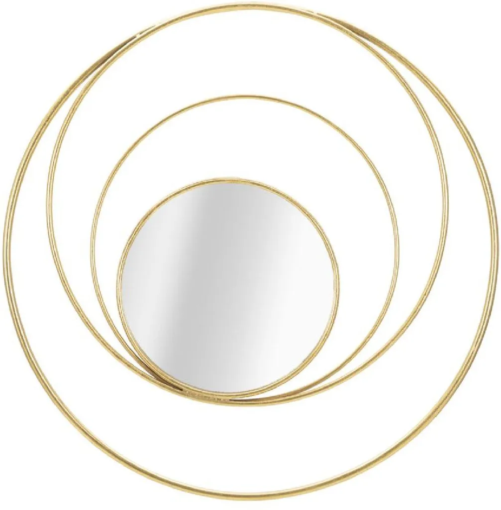 Miroir doré Arc 80cm FURNLUX - Cadre fin en métal Or et verre HD 4cm