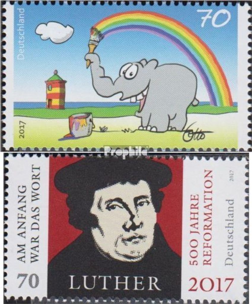 Briefmarken BRD (BR.Deutschland) 2017 Mi 3292,3300I (kompl.Ausg.) gestempelt Grußmarke