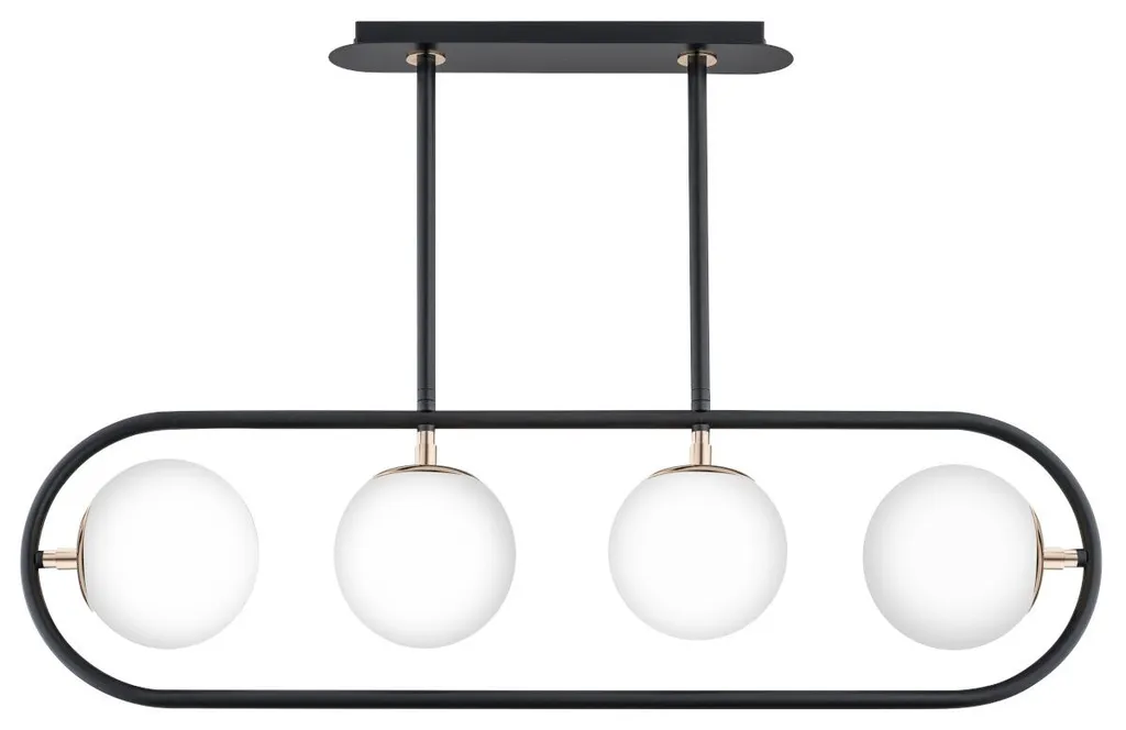 Luminaire Suspension SARAN 4 Lampes : Éclairage Puissant pour Grand Salon