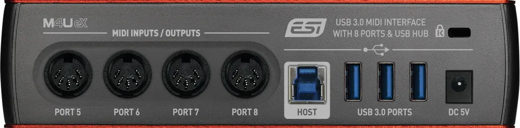ESI M4U eX Interface MIDI USB 3.0 ultra-compacte à 8 ports polyvalents - 3