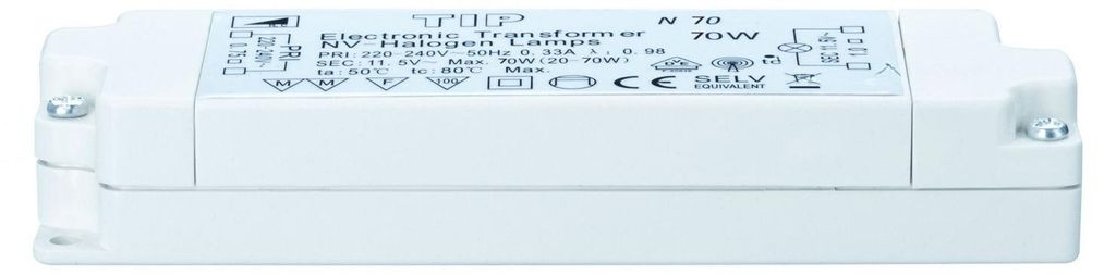 TIP VDE Elektronische transformator 20-70W, 230/12V, 70VA, Productafbeelding 