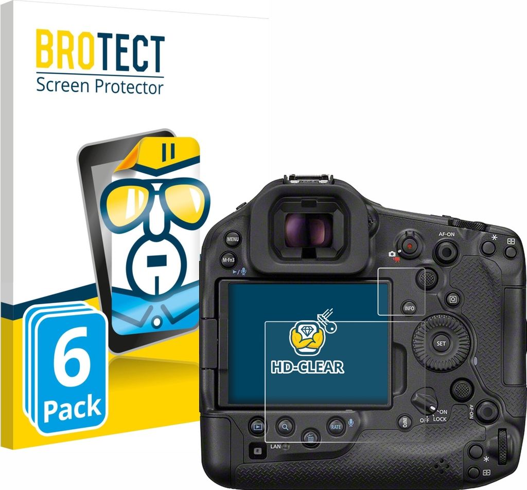 6x Für Canon EOS R1 Schutzfolie BROTECT Displayschutz Display Schutz Folie Klar Transparent