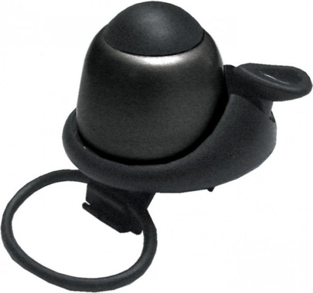 WIDEK Miniglocke "Deci Bell XXL" Alu, für Lenker Ø 21-31 mm Mit Gummispannband, oversize passend schwarz