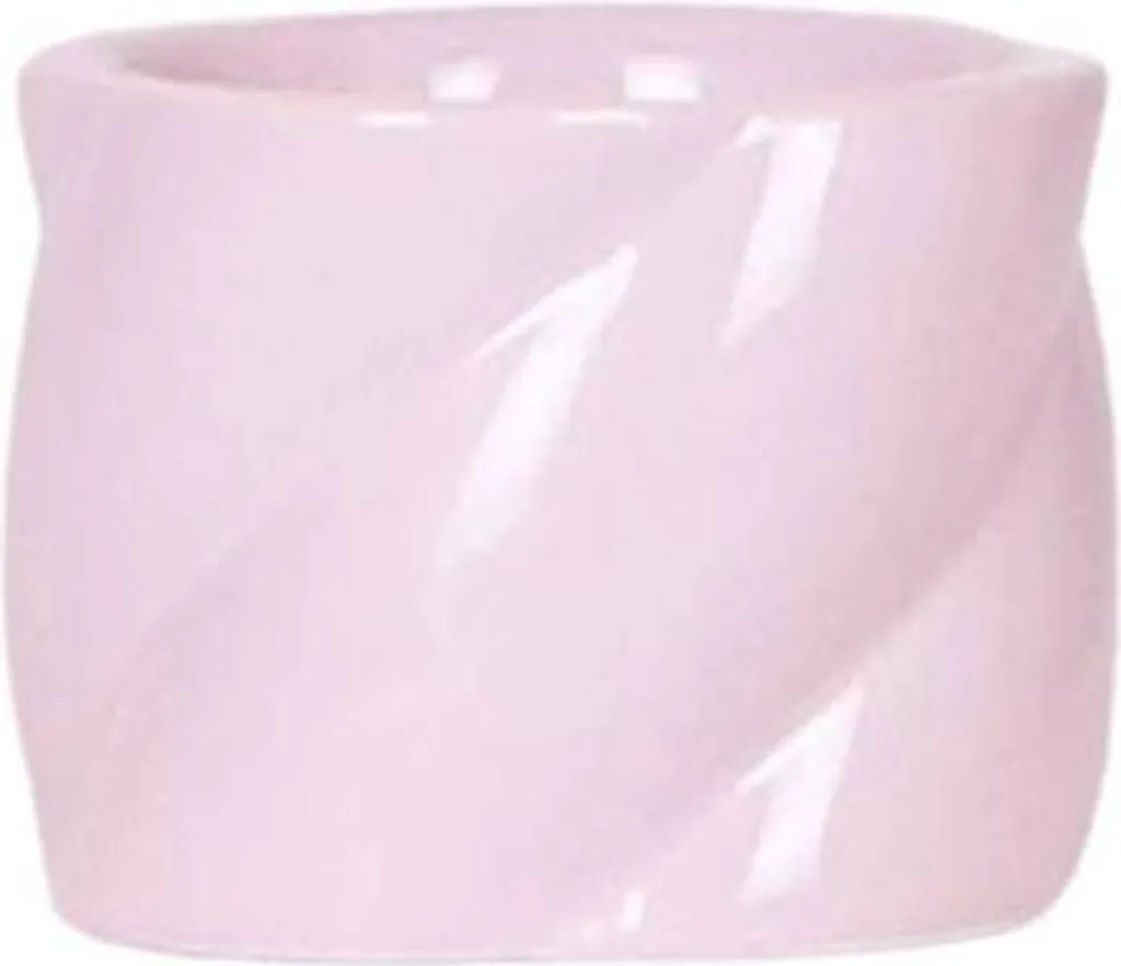 Petit pot de fleurs rose pour bureau, cache-pot céramique Ø 9 cm déco