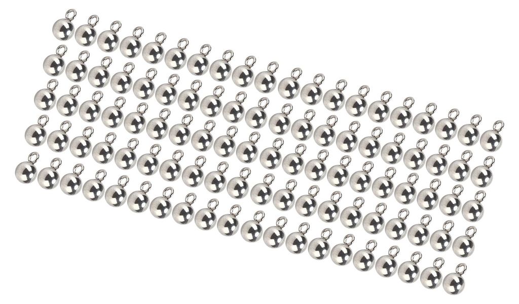 100 Stück runde Perlen aus Edelstahl, vakuumbeschichtet, 5 mm, mit Spaltring, für DIY-Schmuckzubehör