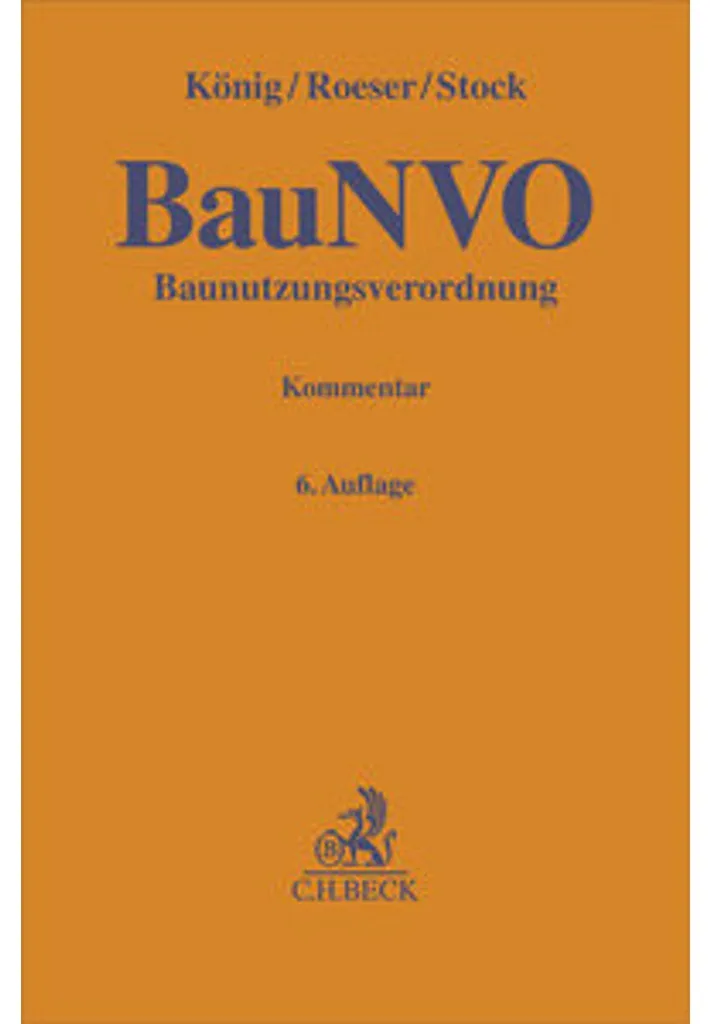 Livre BauNVO Baunutzungsverordnung pour éviter les erreurs d'urbanisme